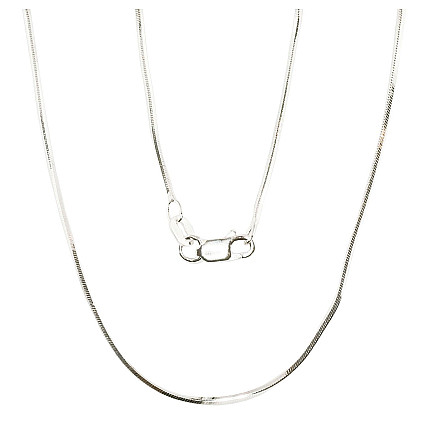 Grandinėlės,  - Sidabrinė grandinėlė Snake 1 mm, briaunų apdirbimas deimantu, Sidabras 925 praba