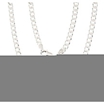 Sidabrinė grandinėlė Curb 3.5 mm , briaunų apdirbimas deimantu, 50, 13.2 g, Sidabras 925 praba
