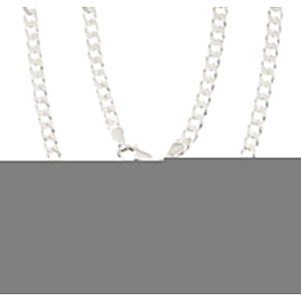 Vyrams,  - Sidabrinė grandinėlė Curb 3.5 mm , briaunų apdirbimas deimantu, 50, 13.2 g, Sidabras 925 praba