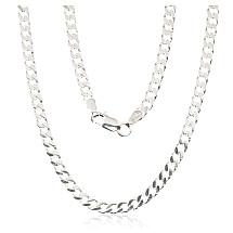 Sidabrinė grandinėlė Curb 3.5 mm , briaunų apdirbimas deimantu, 60, 15.9 g, Sidabras 925 praba