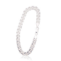 Sidabrinė grandinėlė Crandmother 6 mm , briaunų apdirbimas deimantu, 18, 8.6 g, Sidabras 925 praba