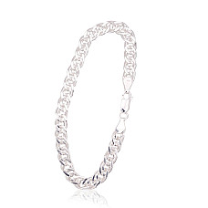 Sidabrinė grandinėlė Crandmother 6 mm , briaunų apdirbimas deimantu, 20, 9.8 g, Sidabras 925 praba