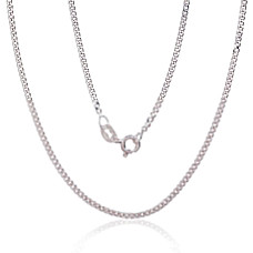 Sidabrinė grandinėlė Curb 2 mm , briaunų apdirbimas deimantu, 45, 3.6 g, Sidabras 925 praba