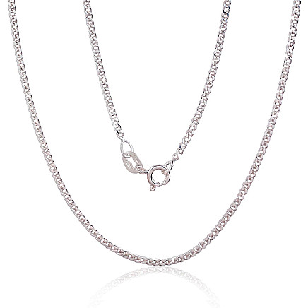 Grandinėlės,  - Sidabrinė grandinėlė Curb 2 mm , briaunų apdirbimas deimantu, 55, 4.4 g, Sidabras 925 praba