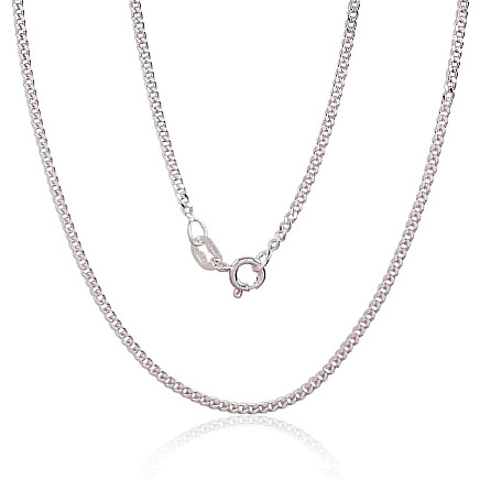 Grandinėlės,  - Sidabrinė grandinėlė Curb 2 mm , briaunų apdirbimas deimantu, 55, 4.5 g, Sidabras 925 praba