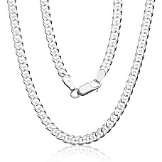 Sidabrinė grandinėlė Curb 4 mm, 50, 22.2 g, Sidabras 925 praba