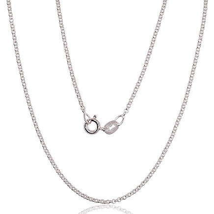 Grandinėlės,  - Sidabrinė grandinėlė Rollo 1 mm, 42, 2.3 g, Sidabras 925 praba