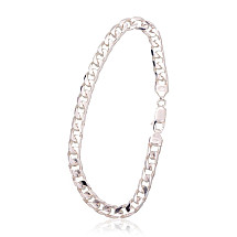 Sidabrinė grandinėlė Curb 6 mm, briaunų apdirbimas deimantu, Sidabras 925 praba