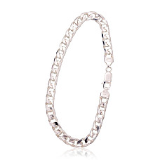 Sidabrinė grandinėlė Curb 6 mm, briaunų apdirbimas deimantu, Sidabras 925 praba
