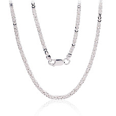 Sidabrinė grandinėlė Bizantine 2.5 mm, 55, 20.3 g, Sidabras 925 praba