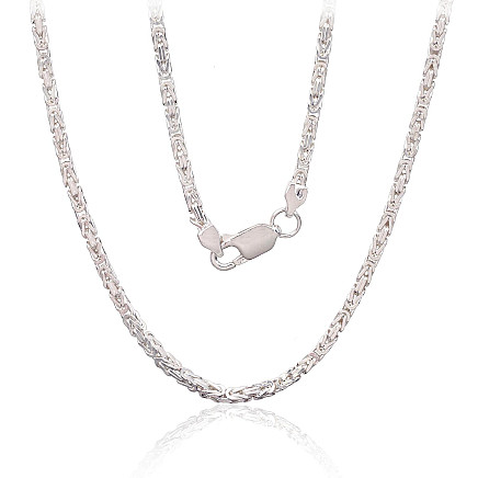 Vyrams,  - Sidabrinė grandinėlė Bizantine 2.1 mm, 55, 13.2 g, Sidabras 925 praba