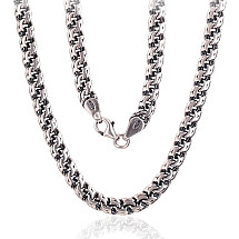 Sidabrinė grandinėlė Bismark 5 mm, 50, 23.2 g, Sidabras 925 praba, oksidas (padengti)