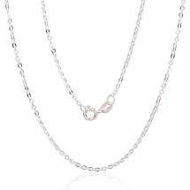 Sidabrinė grandinėlė Anchor round 1 mm , briaunų apdirbimas deimantu, 47, 2.3 g, Sidabras 925 praba