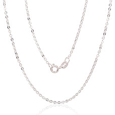 Sidabrinė grandinėlė Anchor round 1 mm , briaunų apdirbimas deimantu, 47, 2.3 g, Sidabras 925 praba