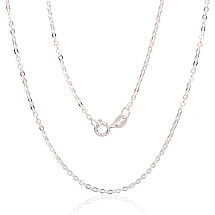 Sidabrinė grandinėlė Anchor round 1 mm , briaunų apdirbimas deimantu, 50, 2.4 g, Sidabras 925 praba