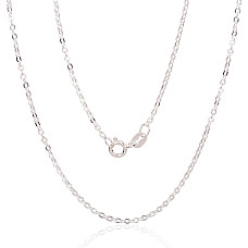 Sidabrinė grandinėlė Anchor round 1 mm , briaunų apdirbimas deimantu, 50, 2.4 g, Sidabras 925 praba