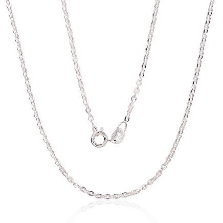 Vyrams,  - Sidabrinė grandinėlė Anchor round 2 mm , briaunų apdirbimas deimantu, 40, 2.7 g, Sidabras 925 praba