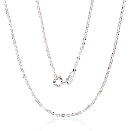 Vyrams,  - Sidabrinė grandinėlė Anchor round 2 mm , briaunų apdirbimas deimantu, 55, 3.7 g, Sidabras 925 praba