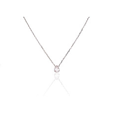 Sidabrinis vėrinys, 42, 2.1 g, Sidabras 925 praba, rodis (padengti), Cirkonai, Reguliuojamas ilgis