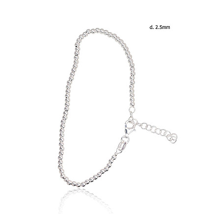 Apyrankės,  - Sidabrinės apyrankės, 17, 3.5 g, Sidabras 925 praba, Reguliuojamas ilgis