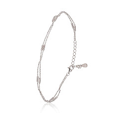 Sidabrinės apyrankės, 17, 1.4 g, Sidabras 925 praba, rodis (padengti), Reguliuojamas ilgis