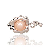 Sidabrinė sagė, 6.1 g, Sidabras 925 praba, rodis (padengti), Perlai