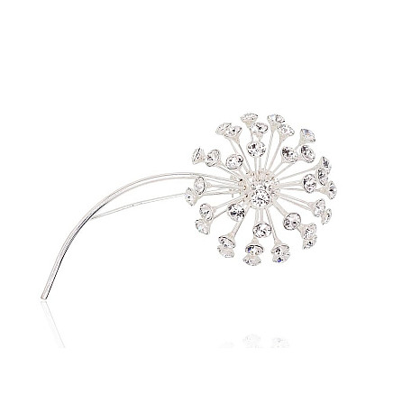 Sagės,  - Sidabrinė sagė, 16.3 g, Sidabras 925 praba, Kristalai