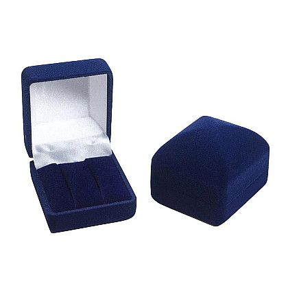 2 žiedai / Auskarai,  - Priedai juvelyriniams, spalva: Tamsiai mėlynas, 4.9 x 5.4 x 4.1 mm