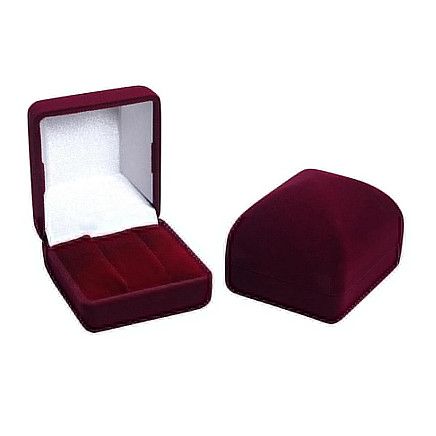 2 žiedai / Auskarai,  - Priedai juvelyriniams, spalva: Vyšninis, 4.9 x 5.4 x 4.1 mm