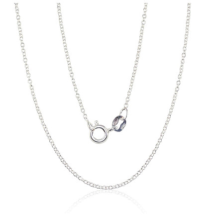 Grandinėlės, - Sidabrinė grandinėlė Anchor round 1 mm, 38, Sidabras 925 praba