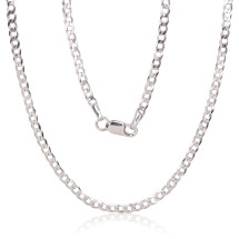 Sidabrinė grandinėlė Curb 2.5 mm, briaunų apdirbimas deimantu, Sidabras 925 praba, rodis (padengti)