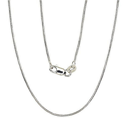 Grandinėlės,  - Sidabrinė grandinėlė Snake 1 mm, Sidabras 925 praba, rodis (padengti)