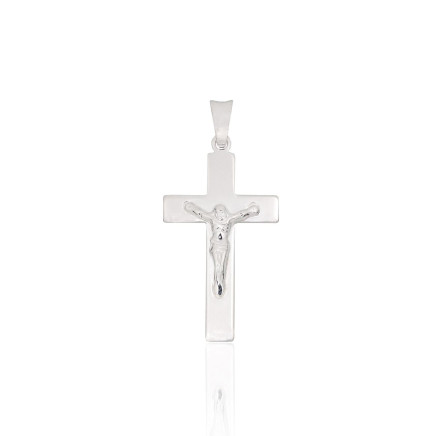 Kryžiai  ir ikonos, Kryželis, Krucifiksas - Sidabrinis pakabukas, Sidabras 925 praba