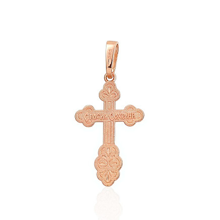 Kryželiai ir ikonos (stačiatikių),  - Auksinis pakabukas, 1.85 g, Raudonas Auksas 585 praba, rodis (padengti)