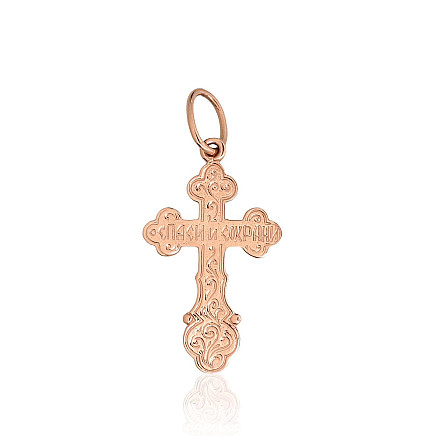 Kryželiai ir ikonos (stačiatikių),  - Auksinis pakabukas, 1.37 g, Raudonas Auksas 585 praba, rodis (padengti)