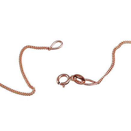 Grandinėlės,  - Auksinė grandinėlė Curb 1 mm , briaunų apdirbimas deimantu, 55, 1.87 g, Raudonas Auksas 585 praba