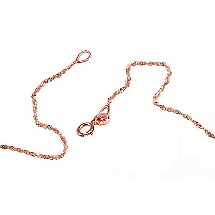 Auksinė grandinėlė Singapore 1 mm , briaunų apdirbimas deimantu, 45, 0.84 g, Raudonas Auksas 585 praba, - 1400030042015 Grandinėlės, - Auksinė grandinėlė Singapore 1 mm , briaunų apdirbimas deimantu, 45, 0.84 g, Raudonas Auksas 585 praba