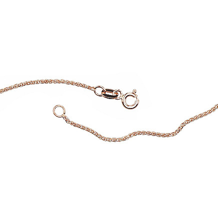 Grandinėlės,  - Auksinė grandinėlė Spiga 1, 2 mm, Raudonas Auksas 585 praba