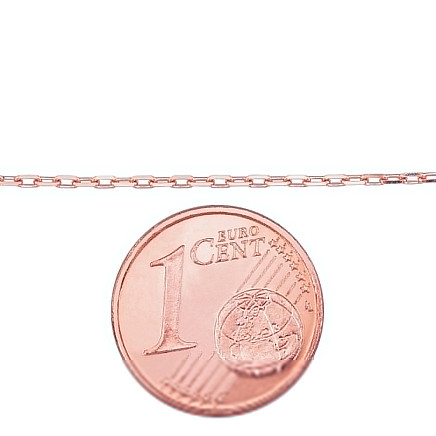 Grandinėlės,  - Auksinė grandinėlė Anchor 1.2 mm , briaunų apdirbimas deimantu, 55, 1.87 g, Raudonas Auksas 585 praba