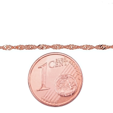 Auksinė grandinėlė Singapore 1.5 mm , briaunų apdirbimas deimantu, 40, 1.63 g, Raudonas Auksas 585 praba, - 1400046796674 Grandinėlės, - Auksinė grandinėlė Singapore 1.5 mm , briaunų apdirbimas deimantu, 40, 1.63 g, Raudonas Auksas 585 praba