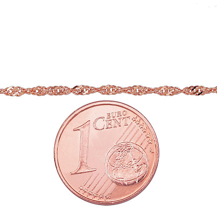 Auksinė grandinėlė Singapore 1.5 mm , briaunų apdirbimas deimantu, 50, 1.97 g, Raudonas Auksas 585 praba, - 1400046796940 Grandinėlės, - Auksinė grandinėlė Singapore 1.5 mm , briaunų apdirbimas deimantu, 50, 1.97 g, Raudonas Auksas 585 praba