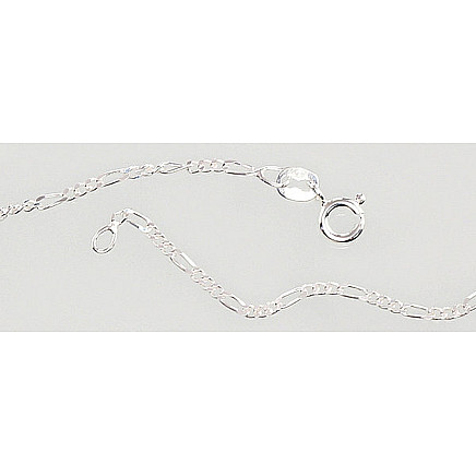 Grandinėlės,  - Sidabrinė grandinėlė Figaro 1, 8 mm, briaunų apdirbimas deimantu, Sidabras 925 praba