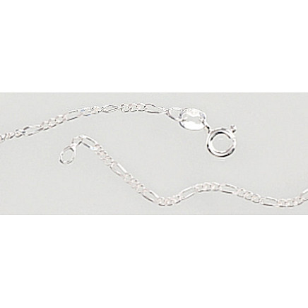 Grandinėlės,  - Sidabrinė grandinėlė Figaro 1,8 mm , briaunų apdirbimas deimantu, 45, 2.9 g, Sidabras 925 praba