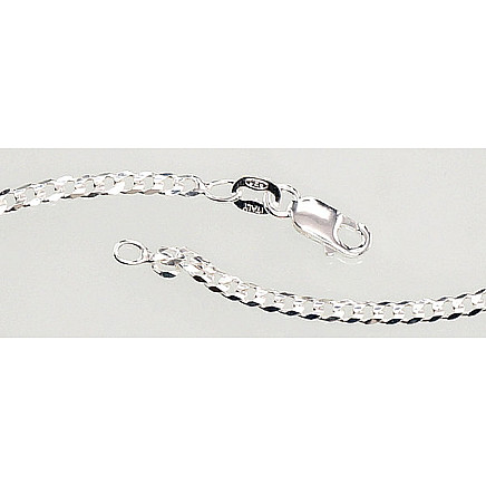 Vyrams,  - Sidabrinė grandinėlė Curb 2.5 mm , briaunų apdirbimas deimantu, 70, 7.8 g, Sidabras 925 praba