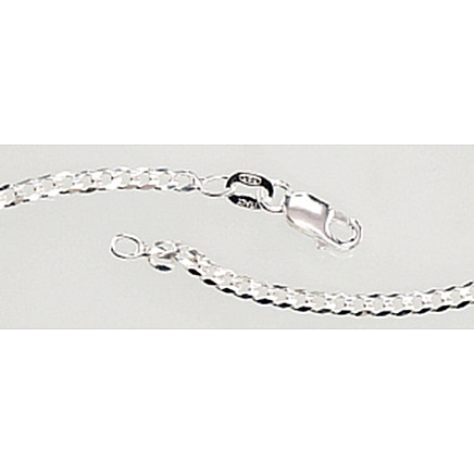 Vyrams,  - Sidabrinė grandinėlė Curb 2.5 mm , briaunų apdirbimas deimantu, 70, 7.9 g, Sidabras 925 praba