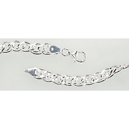 Grandinėlės,  - Sidabrinė grandinėlė Crandmother 6 mm , briaunų apdirbimas deimantu, 50, 23.1 g, Sidabras 925 praba