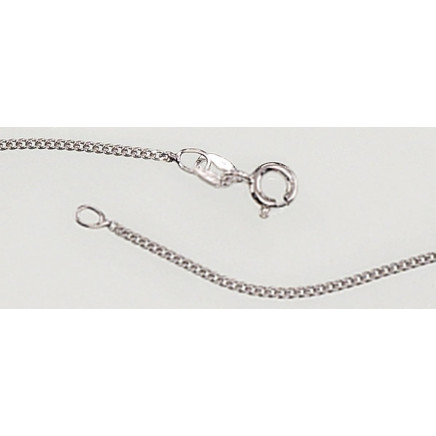Grandinėlės,  - Sidabrinė grandinėlė Curb 1.5 mm , briaunų apdirbimas deimantu, 40, 2.1 g, Sidabras 925 praba, rodis (padengti)