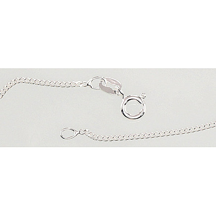 Grandinėlės,  - Sidabrinė grandinėlė Curb 1.5 mm, briaunų apdirbimas deimantu, Sidabras 925 praba