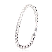 Sidabrinė grandinėlė Curb 6.9 mm, briaunų apdirbimas deimantu, Sidabras 925 praba