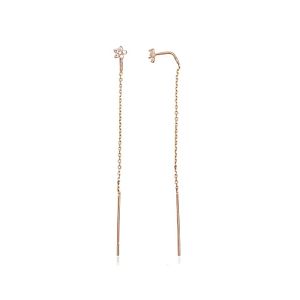 Kiti,  - Auksiniai auskarai, 0.76 g, Raudonas Auksas 585 praba, Cirkonai